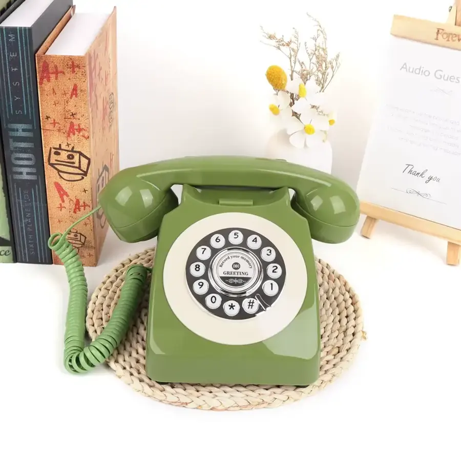 Téléphone vintage rétro pour livre d’or audio location France