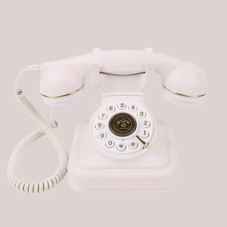 Téléphone Livre D'Or Blanc - Lucienne – livre d’or audio